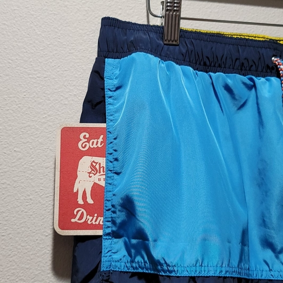 CUTTER & BUCK LARGE BLUE COLOR BLOCK MENS CASUAL SUMMER BEACH SWIM TRUNKS SHORTS - Picture 2 of 13